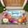 Vibrant Tulip Meadow for Springtime Entryway Cheer and Seasonal Home Decorating Joy Doormat - 1