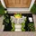 Funny Green Frog Reading a Newspaper on the Toilet for Quirky Bathroom Decorating Doormat - 1