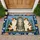 Three Playful Cats with Fish Motifs for Cozy Cat Lover Homes and Pet-Friendly Living Doormat - 1