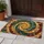 Earth Tone Spiral Mosaic for Boho Entryway Style and Warm Eclectic Home Interiors Doormat - 4