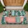 Playful Zebra Relaxing In Pink Bathtub For Whimsical Bathroom Animal Lover Decor Doormat - 1