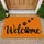 Black Paw Print Welcome Lettering for a Warm Pet-Friendly Home Entryway Style Doormat - 1
