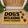 Dog Paw Welcome Saying for Pet Lovers, Humorous Entryway Accent for Dog Owners Home Doormat - 1