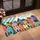 Colorful Geometric Town Houses for Cheerful Everyday Home Entryways and Cozy Living Spaces Doormat - 2