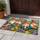 Four Garden Gnomes Among Colorful Flowers for Whimsical Cottage Entryway Cheer Doormat - 4