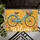 Blue Bicycle Welcome With Flower Basket for Cheerful Everyday Home Entryways and Cyclists Doormat - 5