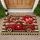 Red Vintage Pickup With Heart Balloons for Valentine's Day and Romantic Home Decor Doormat - 1