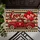 Red Vintage Pickup With Heart Balloons for Valentine's Day and Romantic Home Decor Doormat - 5