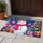 Pink Scarf Snowman with Christmas Tree for Cheerful Holiday Season Family Gatherings Doormat - 4