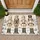 Four Christmas Nutcracker Soldiers with Snowflakes for a Festive Holiday Home Doormat - 1