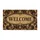 Vintage Brown Baroque Scrollwork Welcome for a Warm European Entryway Doormat - 6