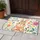 Cute Rabbit and Wildflower Hello Spring Greeting for a Cheerful Seasonal Home Entryway Doormat - 4