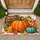 Colorful Pumpkin Harvest with Thankful Message for Warm Autumn Home Decorating Ideas Doormat - 1