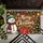 Snowman and Merry Christmas Rustic Holiday Scene for a Cheerful Seasonal Entryway Doormat - 5