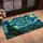 Swirling Teal Night Sky And Cypress Trees For A Calm, Artful Home Entryway Accent Doormat - 2