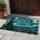 Swirling Teal Night Sky And Cypress Trees For A Calm, Artful Home Entryway Accent Doormat - 4