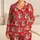 Personalized Pet Face Pajamas – Custom Dog & Cat Photo, Fair Isle Reindeer Ugly Sweater Satin Pajama Set Christmas Gift - 1