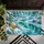 Turquoise Winter Forest Snow Scene With Gold Ornaments For A Magical Christmas Home Doormat - 5