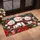 Three Snowmen with Poinsettias for a Cozy Christmas Holiday Home Entryway Cheer Doormat - 2