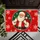 Cheerful Santa-Clad Holiday Reveler With Snowflakes For Festive Christmas Home Decor Doormat - 5