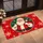 Cheerful Santa-Clad Holiday Reveler With Snowflakes For Festive Christmas Home Decor Doormat - 2