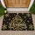 Gold Snowflake Merry Christmas Tree For Festive Holiday Home Decor Doormat - 1