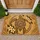 Polynesian Sea Turtle and Plumeria Motif for Relaxed Coastal Home Entryway Decor Style Doormat - 1