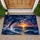 Starry Dolphin Ocean Hearts for Coastal Entryway Style and Dreamy Nighttime Homes Doormat - 1