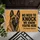 Belgian Malinois Portrait with Bold Door Greeting for Dog-Loving Homes and Families Doormat - 5