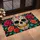 Vibrant Sugar Skull And Roses For Colorful Halloween And Year-Round Gothic Home Style Doormat - 2