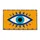 Cobalt Blue Eye Symbol with Folk Art Border for a Bold Colorful Entryway Home Doormat - 6