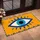 Cobalt Blue Eye Symbol with Folk Art Border for a Bold Colorful Entryway Home Doormat - 2