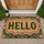 Retro HELLO Typography With Scalloped Border For A Cheerful Everyday Entryway Welcome Doormat - 1