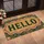 Retro HELLO Typography With Scalloped Border For A Cheerful Everyday Entryway Welcome Doormat - 2
