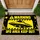 UFO Warning Zone With Retro Sci-Fi Alert Sign For Space Fans And Curious Visitors Doormat - 1
