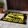 UFO Warning Zone With Retro Sci-Fi Alert Sign For Space Fans And Curious Visitors Doormat - 4