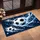 Dynamic Soccer Ball Splash in Midnight Blue for Game Day Fans and Young Athletes Doormat - 2