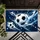 Dynamic Soccer Ball Splash in Midnight Blue for Game Day Fans and Young Athletes Doormat - 5