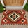Terracotta Southwestern Diamond Motifs for Warm Rustic Bohemian Home Entryways Style Doormat - 1