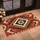 Terracotta Southwestern Diamond Motifs for Warm Rustic Bohemian Home Entryways Style Doormat - 2