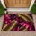 Golden And Fuchsia Palm Leaves For Tropical Entryways And Vibrant Modern Home Decor Doormat - 1