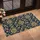 Vintage Navy And Gold Floral Medallions For Elegant Entryway And Classic Home Decor Doormat - 2