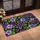 Purple Flower And Green Leaf Botanical Motifs For A Bold Colorful Home Entryway Doormat - 2