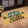 Teal Camper Trailer and Happy Camper Saying for Camping Enthusiasts and Outdoor Lovers Doormat - 2