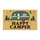 Teal Camper Trailer and Happy Camper Saying for Camping Enthusiasts and Outdoor Lovers Doormat - 6
