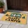 Teal Camper Trailer and Happy Camper Saying for Camping Enthusiasts and Outdoor Lovers Doormat - 4