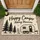 Evergreen Trees And Camper Trailer For Happy Family Camping Adventures Doormat - 1