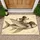 Vintage Flying Fish and Bowler-Hat Dog for Whimsical Entryway Style in Eclectic Homes Doormat - 1