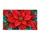Red Poinsettia on Bright Blue for Christmas Cheer and Festive Seasonal Entryway Style Doormat - 6