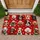 Christmas Dogs in Santa Hats for Festive Holiday Homes, Pet Lovers and Holiday Cheer Doormat - 1
